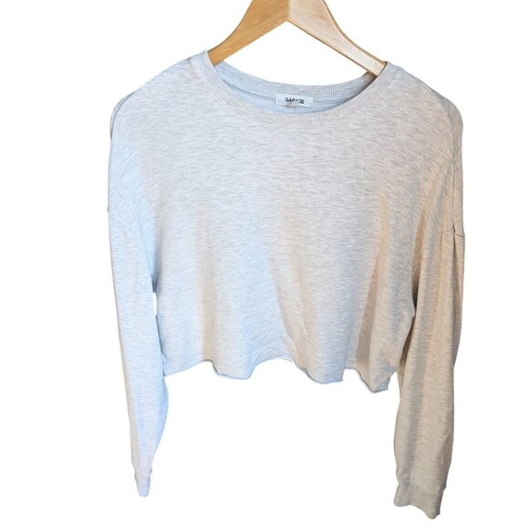 Garage Light Grey Soft Long Sleeve Top Women Size Medium - Picture 4 of 11